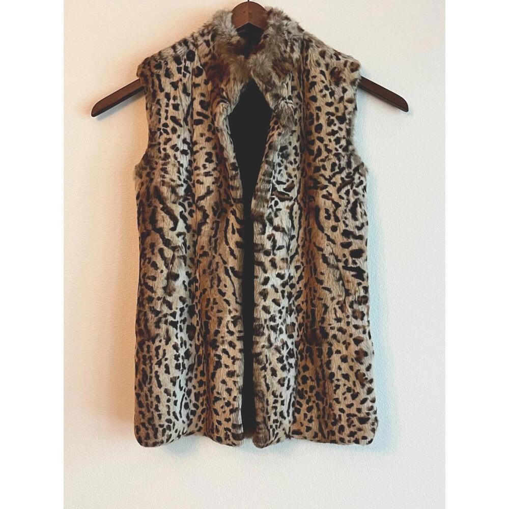 What Comes Around Goes Around Fur Vest - Animal Print - EUC - Worn Once